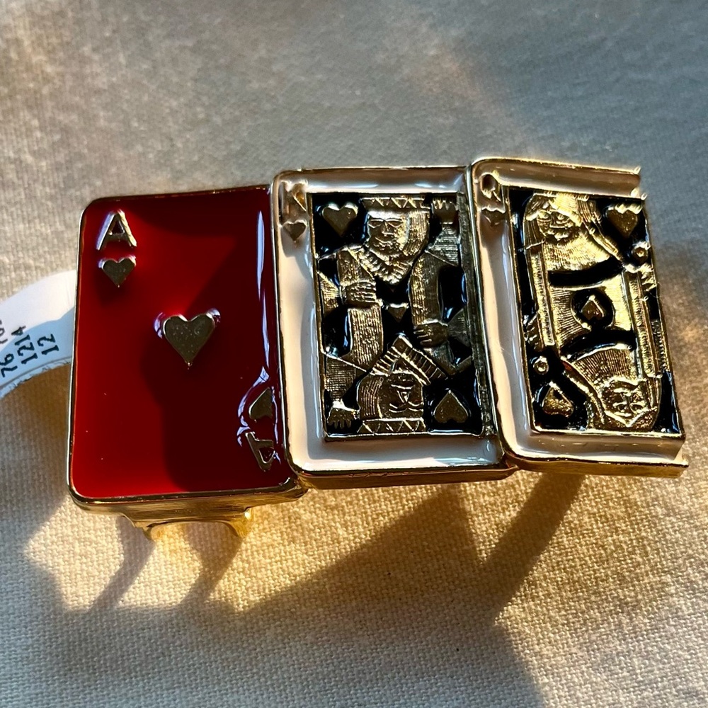 Vintage MIMI Di N “Playing Cards” Belt Buckle, NWT - Picture 13 of 16
